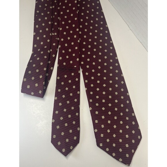 Giorgio Armani Other - Giorgio Armani Vintage Hand Made 100% Silk Tie Unique Burgundy Color With Gold